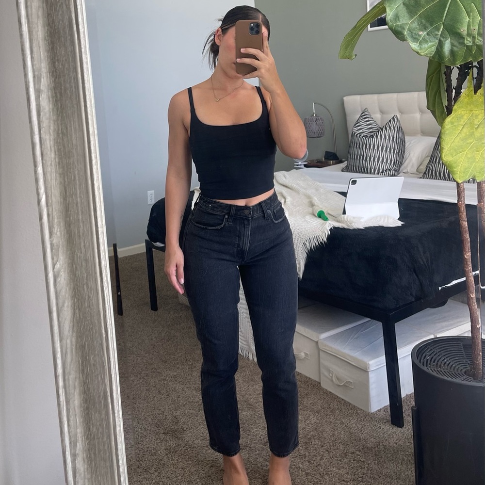 Abercrombie curve love ankle straight leg jean
